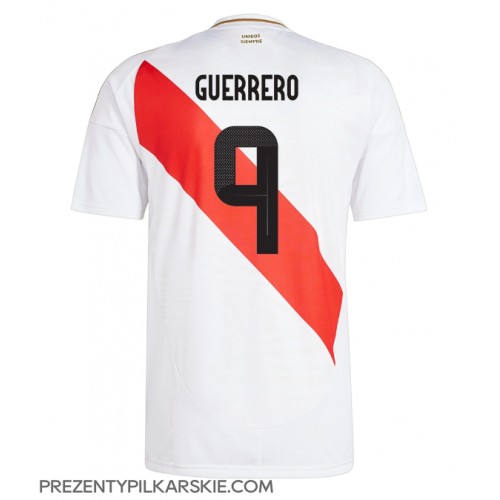Stroje piłkarskie Peru Paolo Guerrero #9 Koszulka Podstawowej Copa America 2024 Krótki Rękaw